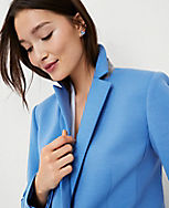 The Tall One Button Blazer in Double Knit carousel Product Image 3