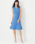 The Tall Sleeveless V-Neck Flare Dress in Double Knit carousel Product Image 1
