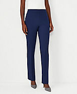 The Petite Side Zip Straight Pant in Bi-Stretch carousel Product Image 1