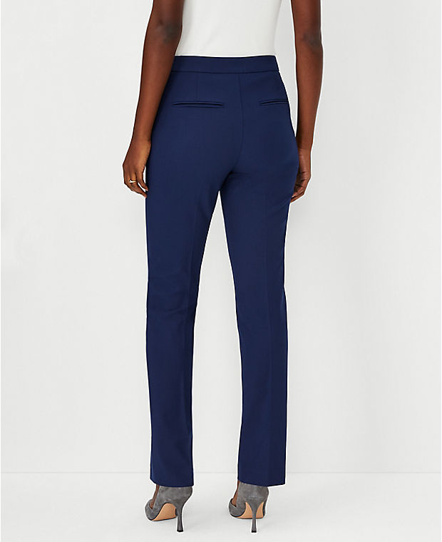 The Petite Side Zip Straight Pant in Bi-Stretch