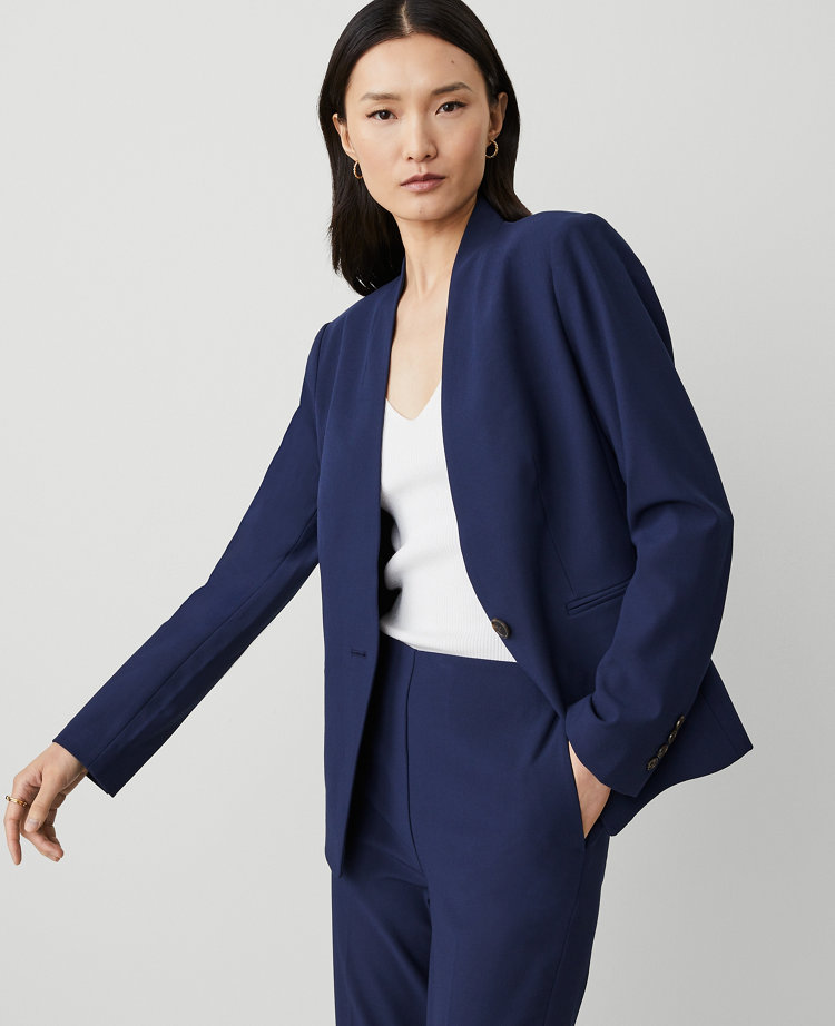 Navy blue petite blazer hotsell