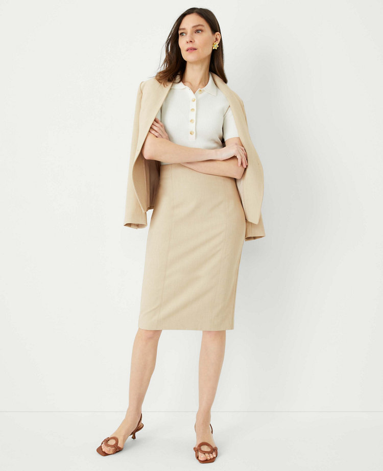 The Petite Seamed Pencil Skirt in Bi-Stretch