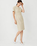 The Petite Short Sleeve Sheath Dress in Bi-Stretch carousel Product Image 1