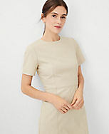 The Petite Short Sleeve Sheath Dress in Bi-Stretch carousel Product Image 3