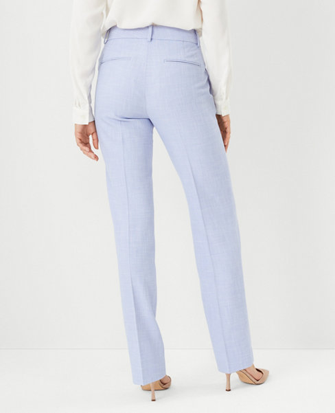 The Petite Straight Pant in Cross Weave