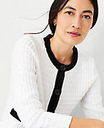 Contrast Trim Tweedy Sweater Jacket carousel Product Image 3