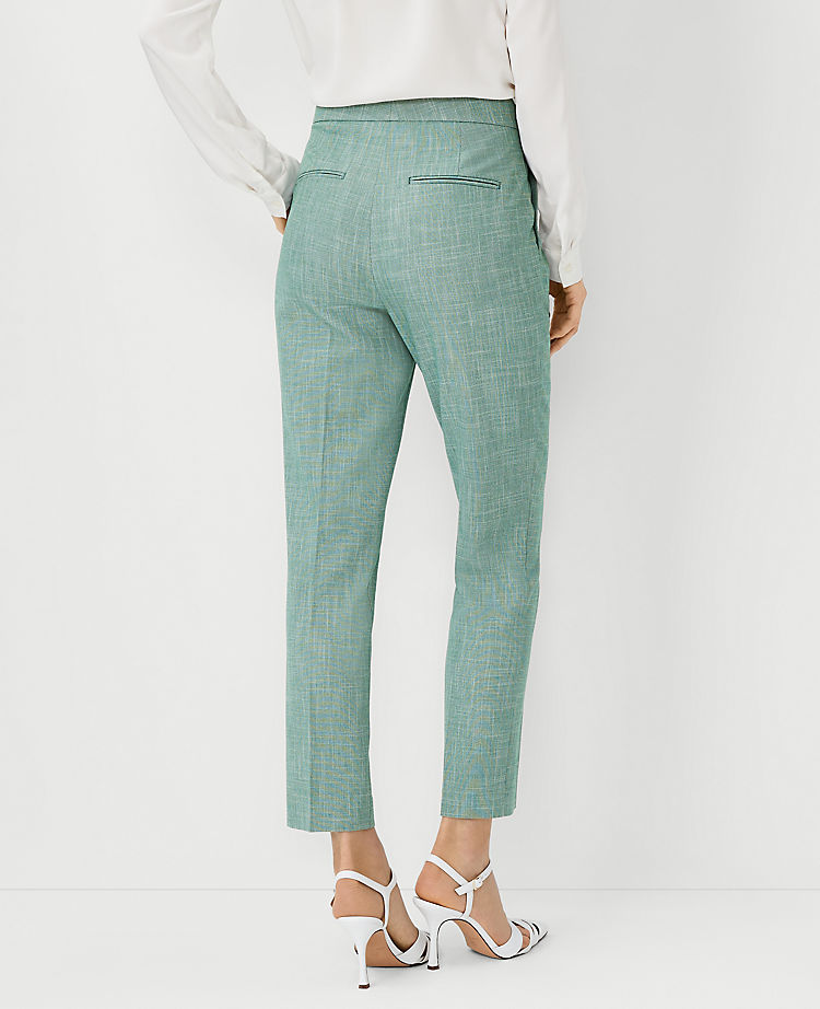 The Petite Eva Ankle Pant in Cross Weave