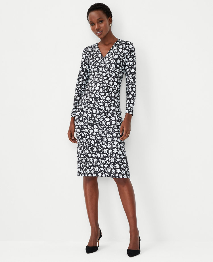 Ann taylor store black wrap dress