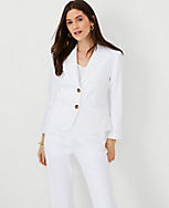 The Shorter Two Button Blazer in Linen Blend carousel Product Image 1