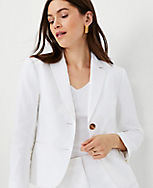 The Shorter Two Button Blazer in Linen Blend carousel Product Image 3