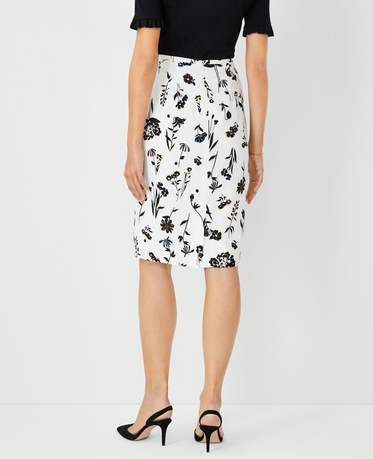 Petite Floral Pencil Skirt