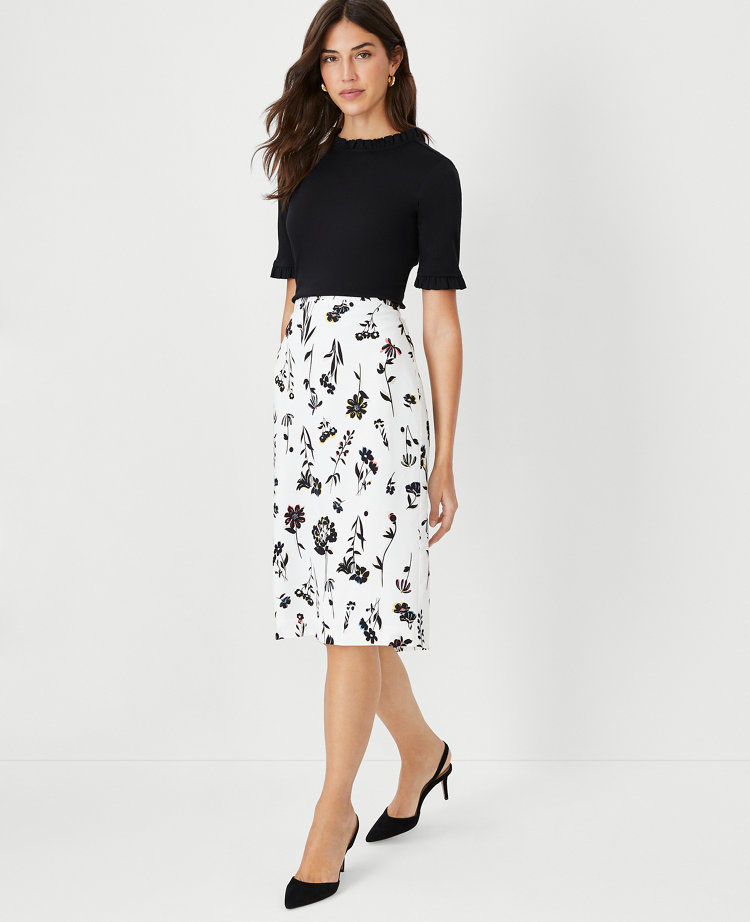 Petite Floral Pencil Skirt