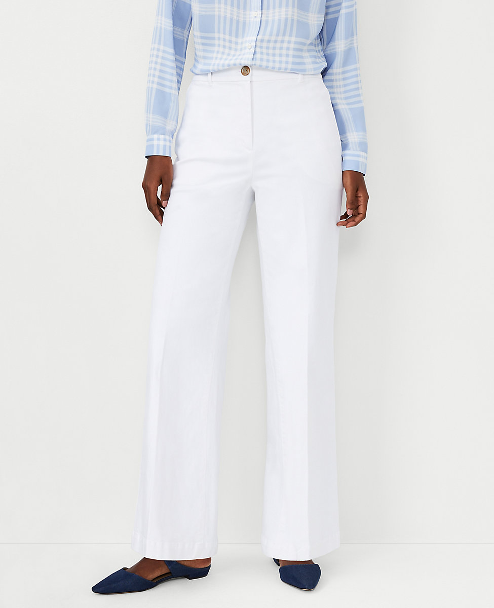 The Petite Wide Leg Pant in Cotton