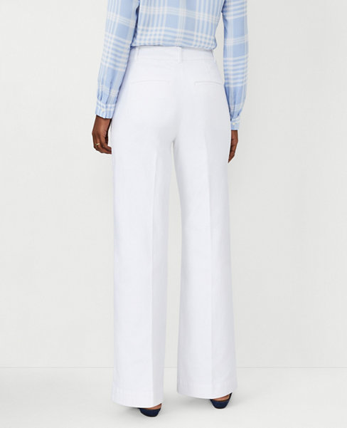 The Petite Wide Leg Pant in Cotton