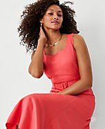 Petite Belted Flare Dress carousel Product Image 3