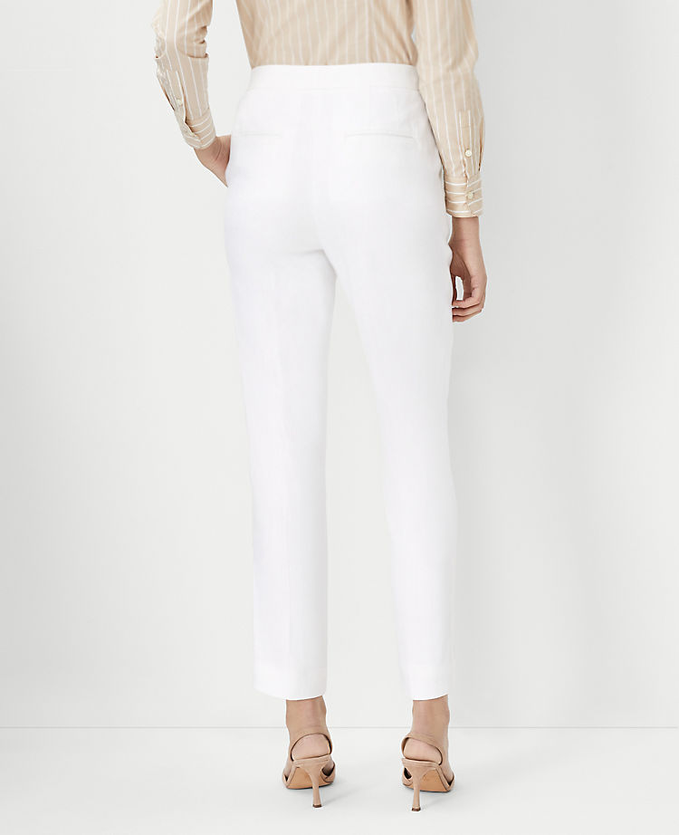 The Ankle Pant in Herringbone Linen Blend - Curvy Fit