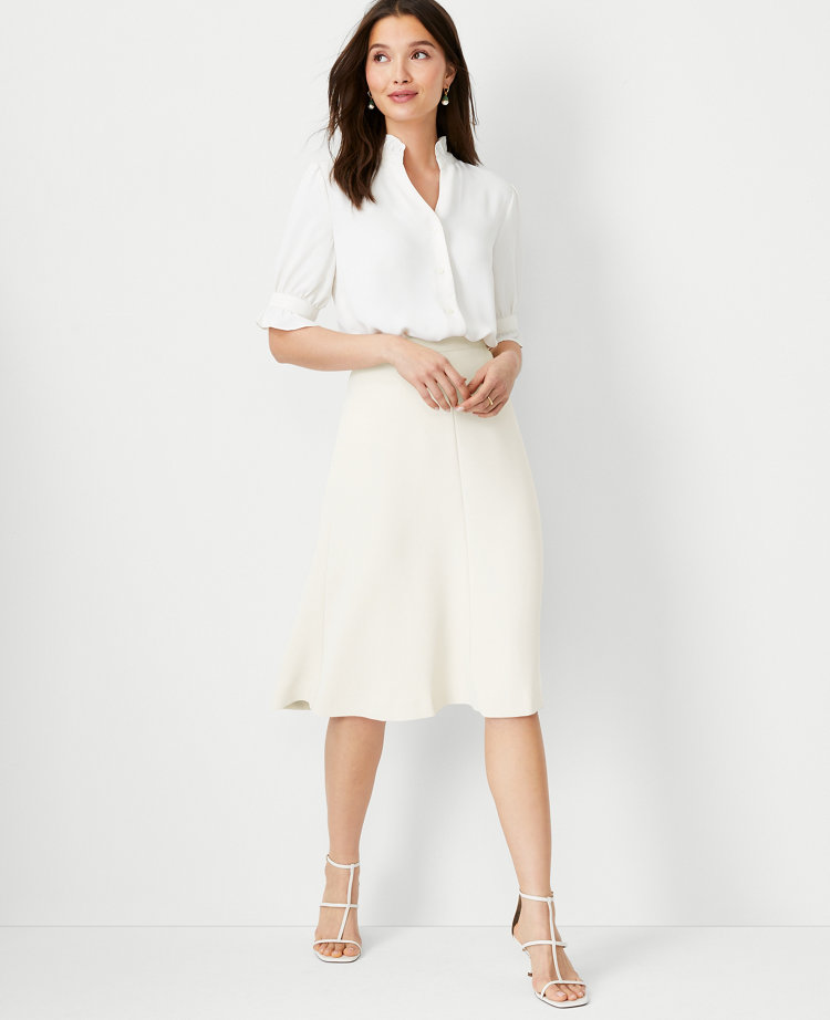 The Petite Flare Skirt in Fluid Crepe