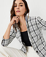 The Petite Hutton Blazer in Plaid carousel Product Image 3