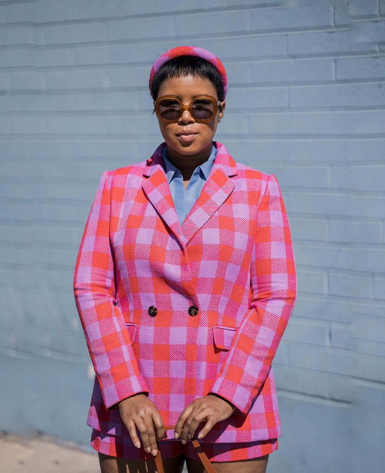 Tartan plaid blazer sale