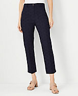 The Tall Cotton Crop Pant in Eyelet carousel Product Image 1