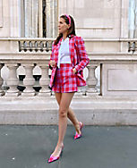 The Petite Side Zip Short in Plaid carousel Product Image 3