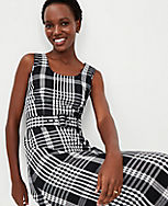 Petite Plaid Belted Flare Dress carousel Product Image 3