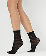 Checked Sheer Crew Sock Set carousel Product Image 2