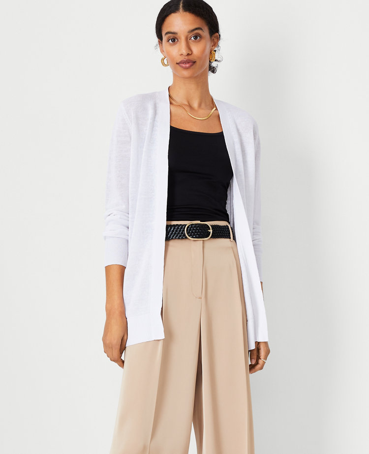 Longline on sale linen cardigan