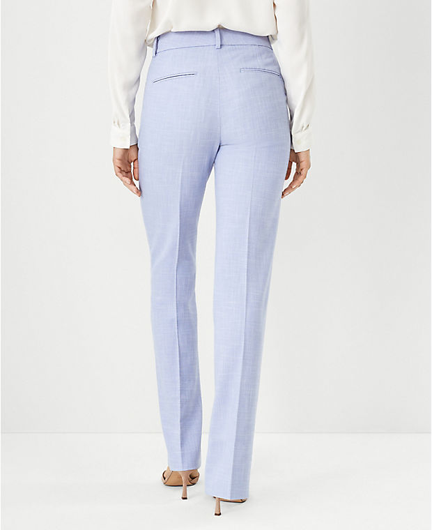 The Petite Straight Pant in Cross Weave - Curvy Fit