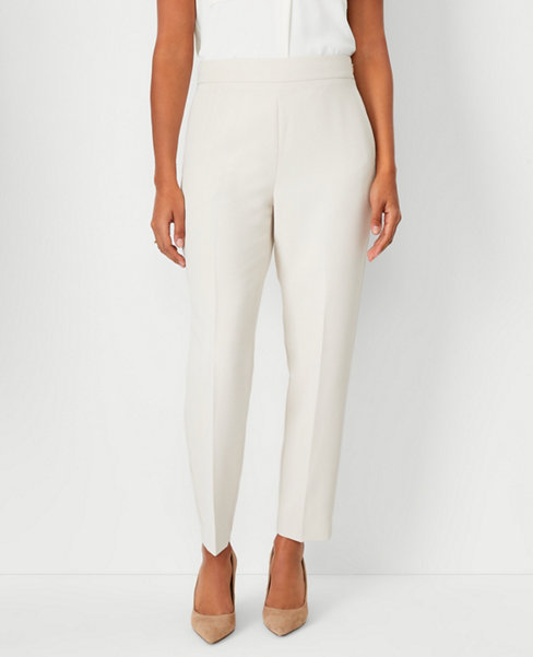 The Petite Side Zip Ankle Pant in Fluid Crepe - Curvy Fit