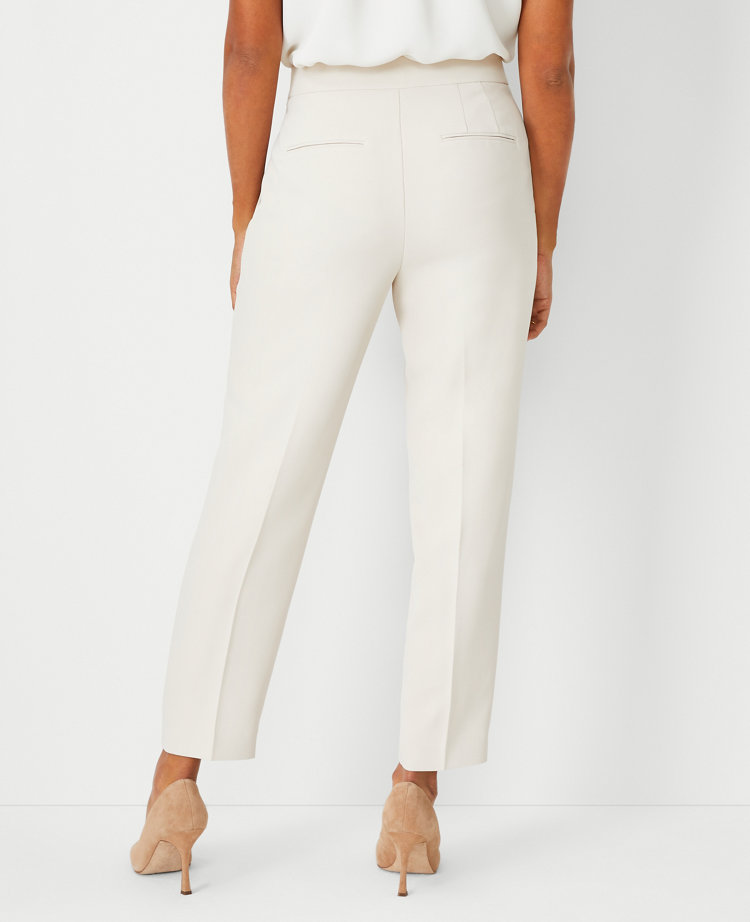 The Petite Side Zip Ankle Pant in Fluid Crepe - Curvy Fit