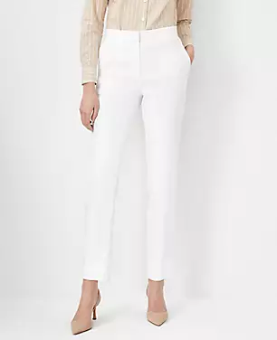 The Petite Ankle Pant in Herringbone Linen Blend - Curvy Fit carousel Product Image 1