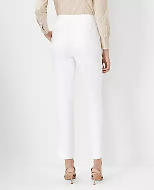 The Petite Ankle Pant in Herringbone Linen Blend - Curvy Fit carousel Product Image 2