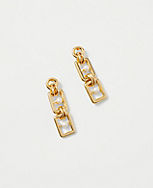 Pearlized Chain Link Earrings carousel Product Image 1