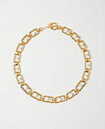 Pearlized Chain Link Statement Necklace carousel Product Image 1