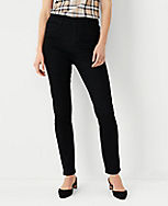 Sculpting Pocket High Rise Skinny Jeans in Jet Black Wash carousel Product Image 1