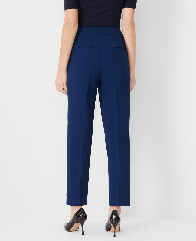 The Petite Side Zip Ankle Pant in Fluid Crepe