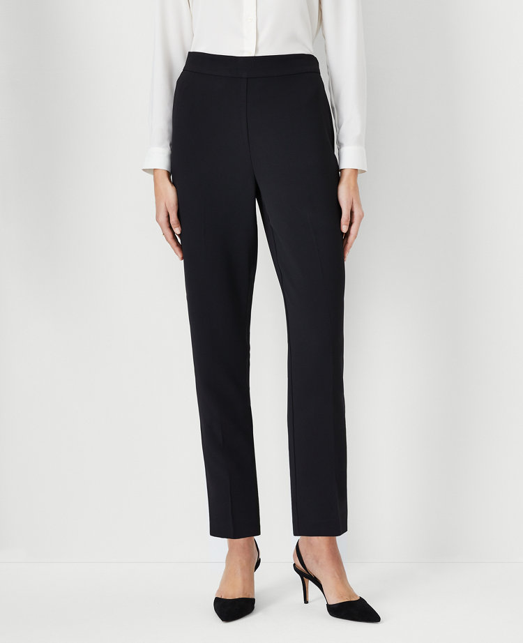 The Side Zip Ankle Pant in Fluid Crepe - Curvy Fit