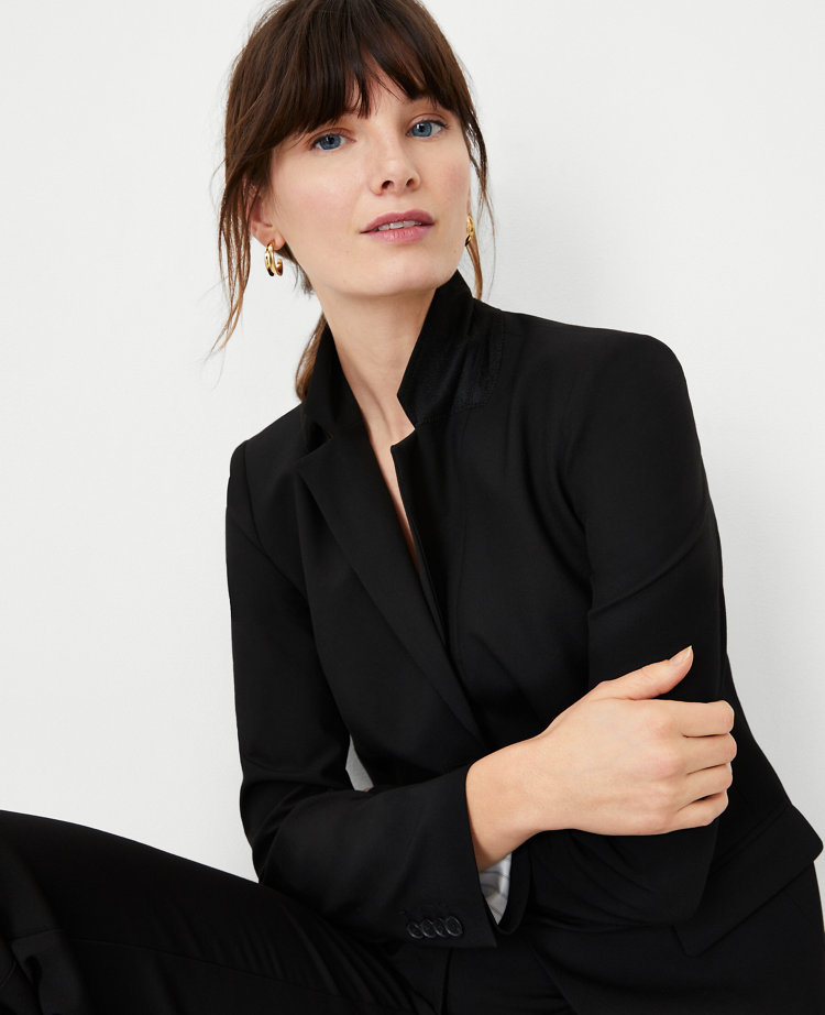 ANN TAYLOR Suits | The One-Button Blazer in Double Knit Black - Womens •  Zero Matters