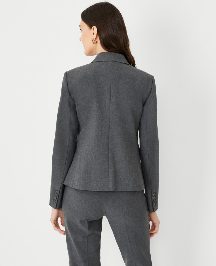 The Notched One Button Blazer in Seasonless Stretch