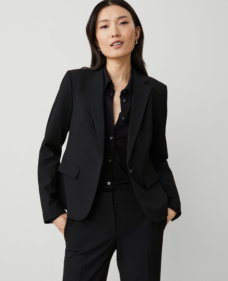 ANN TAYLOR Suits | The One-Button Blazer in Double Knit Black - Womens •  Zero Matters