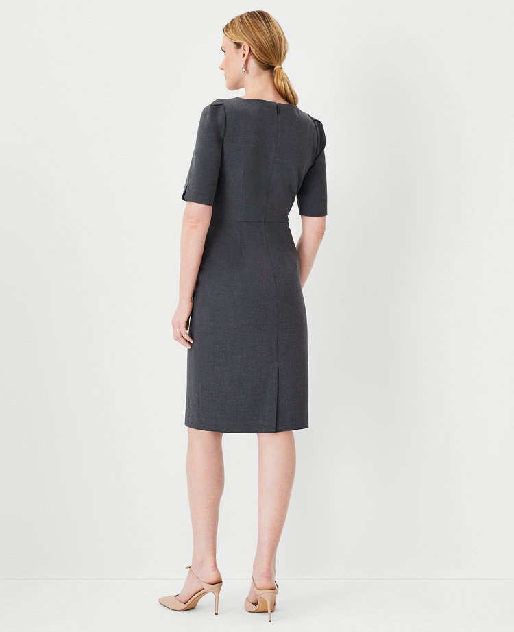 The Square Neck Sheath Dress in Seasonless Stretch