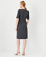 The Elbow Sleeve Square Neck Dress in Seasonless Stretch carousel Product Image 2