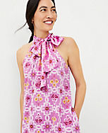 Tall Tile Print Tie Neck Dress carousel Product Image 3