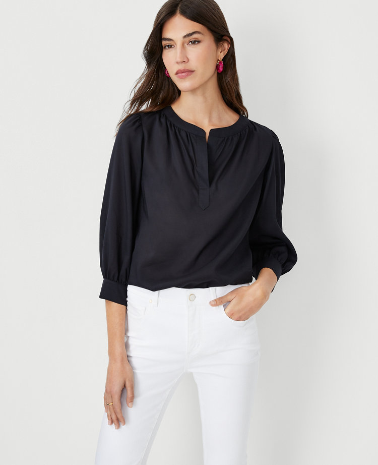 Split Neck Top