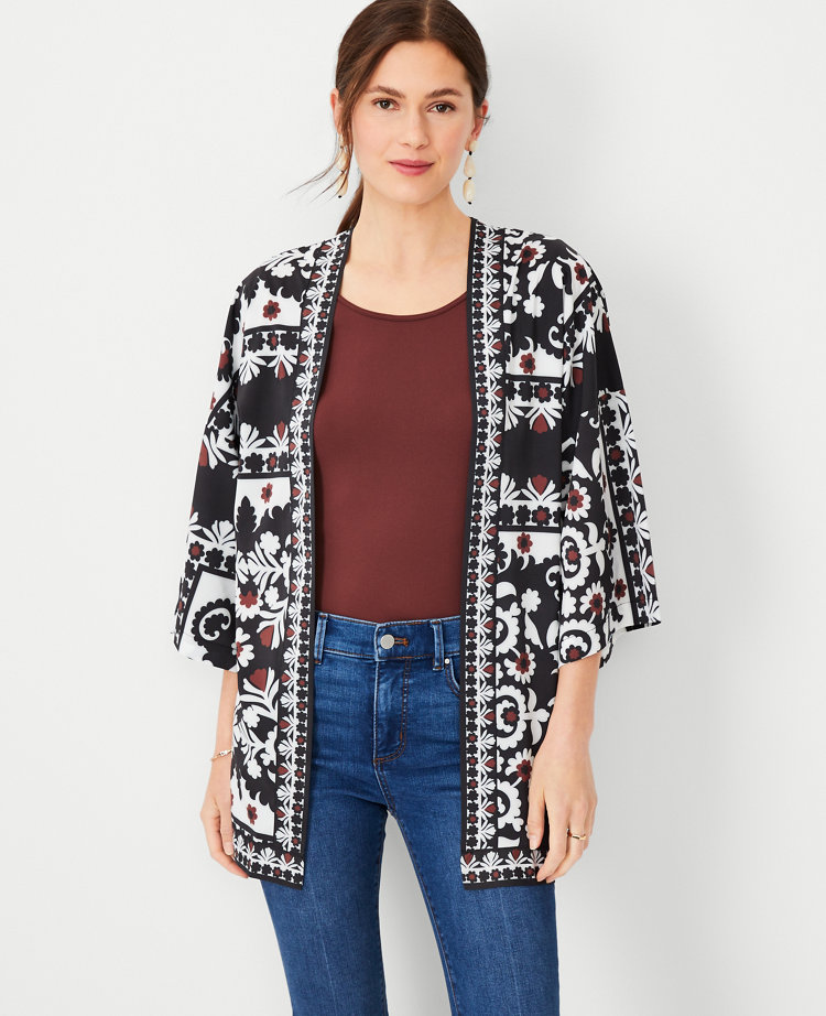 Scarf Print Kimono