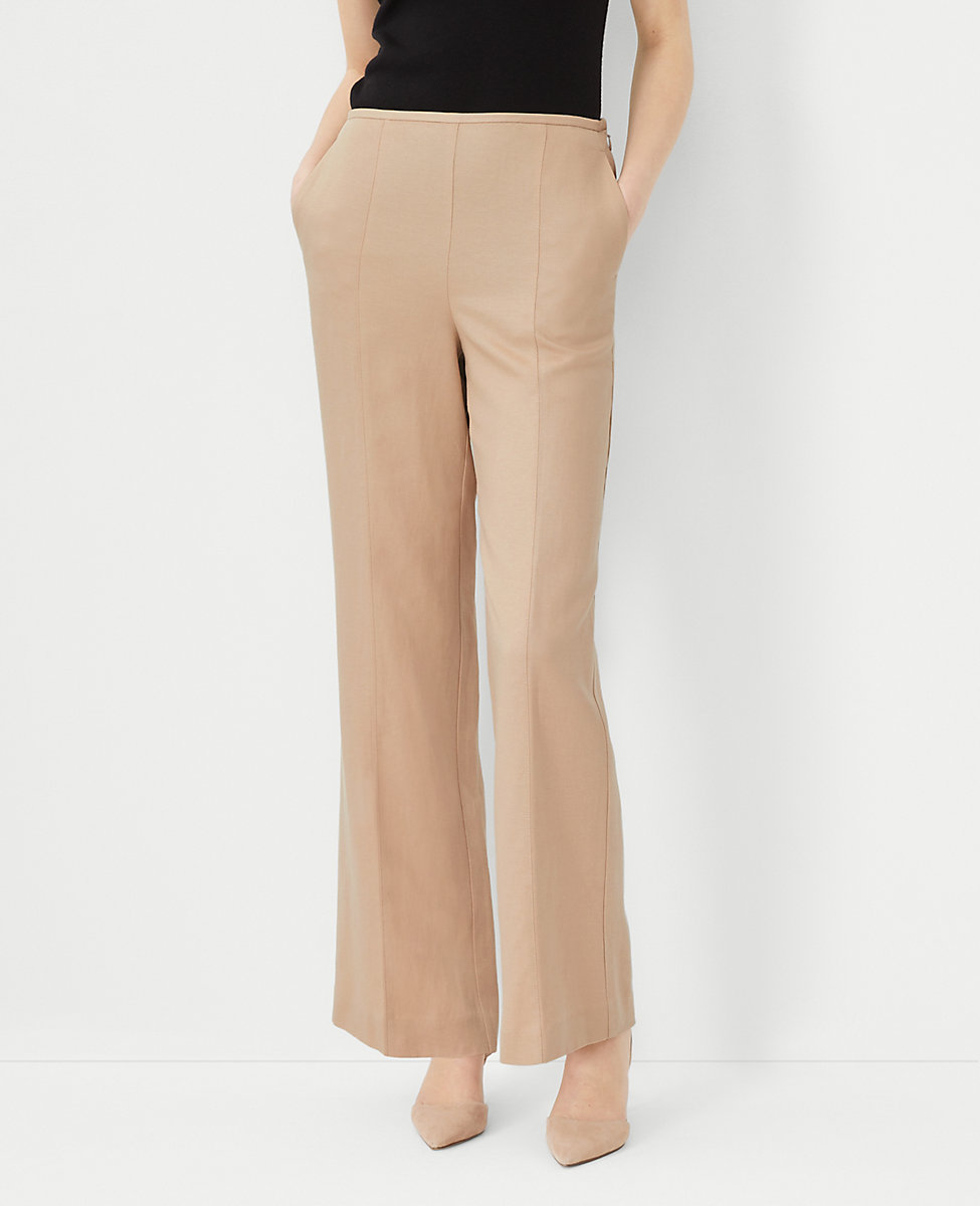 The Seamed Side Zip Straight Pant