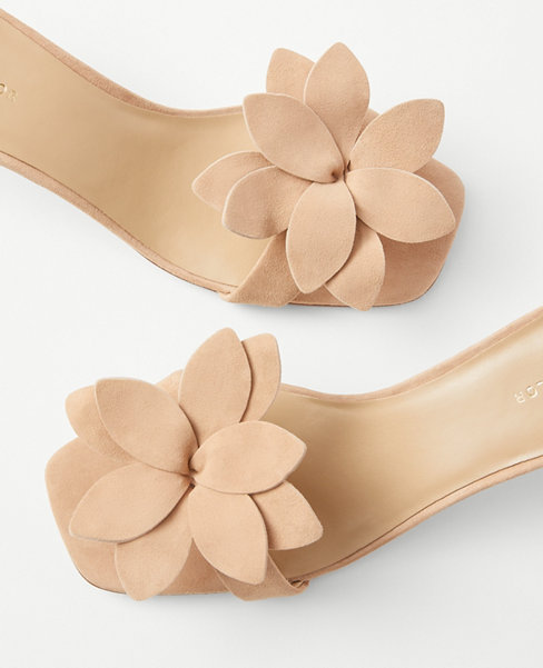 Flower Suede Sandals