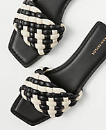 Woven Puffy Leather Slide Sandals carousel Product Image 2