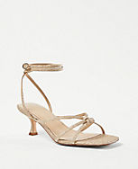 Glitter Knotted Strappy Sandals carousel Product Image 1